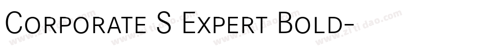 Corporate S Expert Bold字体转换